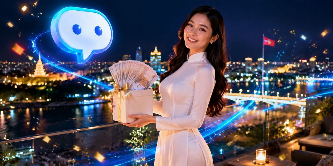 Khung cảnh casino Huế với áo dài truyền thống